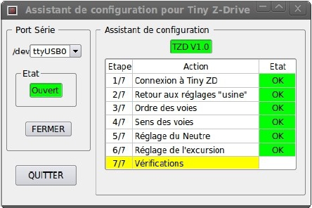 Assistant de configuration de TZD